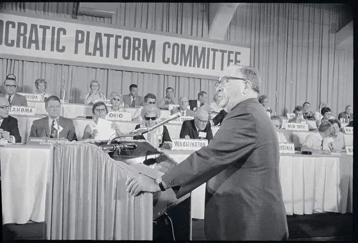 Framed Print : Richard Daley Addressing Committee Framed Print : Richard Daley Addressing Committee
