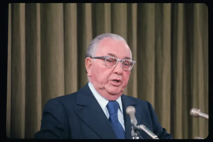 Framed Print : Richard Daley Holding Press Conference Framed Print : Richard Daley Holding Press Conference