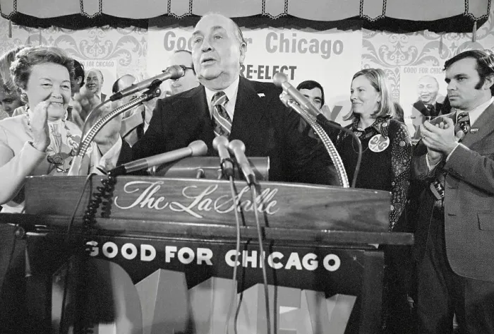 Framed Print : Richard Daley Making a Speech