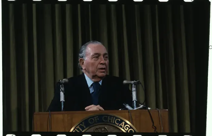 Framed Print : Richard Daley at Podium