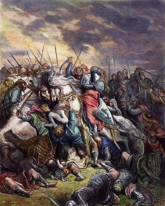 Framed Print : Richard I Leading Crusaders in Battle Framed Print : Richard I Leading Crusaders in Battle