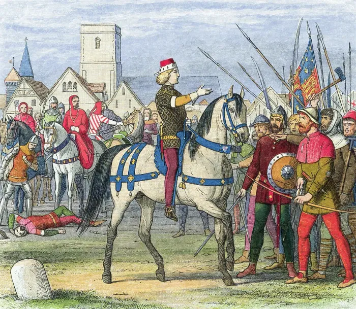 Framed Print : Richard II Taking Command of Rebels Framed Print : Richard II Taking Command of Rebels