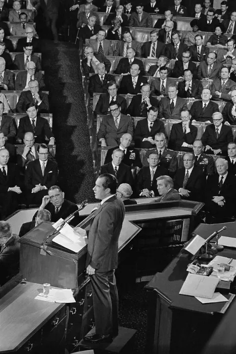 Framed Print : Richard M. Nixon at the Podium Framed Print : Richard M. Nixon at the Podium