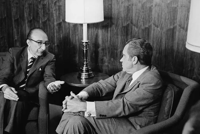 Framed Print : Richard M. Nixon Sitting and Talking with Physician Michael DeBakey Framed Print : Richard M. Nixon Sitting and Talking with Physician Michael DeBakey