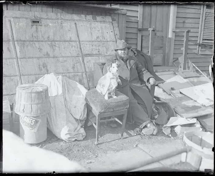 Framed Print : Richard Martin in His Shanty Dwelling Framed Print : Richard Martin in His Shanty Dwelling