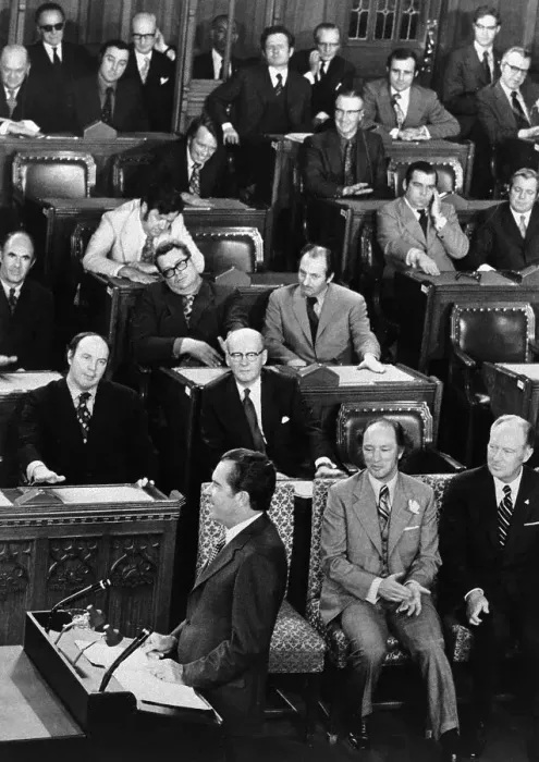 Framed Print : Richard Nixon Addressing Canadian Parliament Framed Print : Richard Nixon Addressing Canadian Parliament