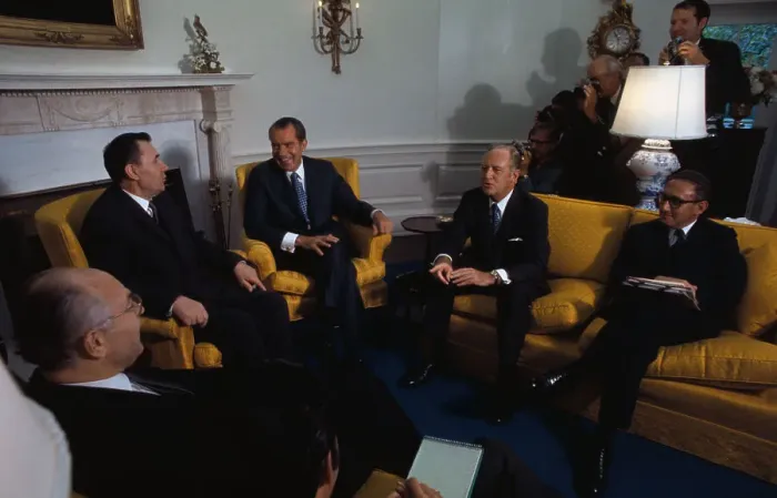 Framed Print : Richard Nixon with Andrei Gromyko and Others