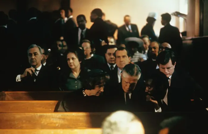 Framed Print : Richard Nixon and Others Attending MLK Funeral Service Framed Print : Richard Nixon and Others Attending MLK Funeral Service