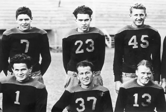 Framed Print : Richard Nixon with College Football Teammates Framed Print : Richard Nixon with College Football Teammates