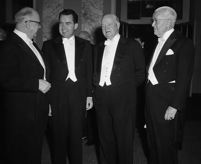 Framed Print : Richard Nixon Conversing with Notables Framed Print : Richard Nixon Conversing with Notables