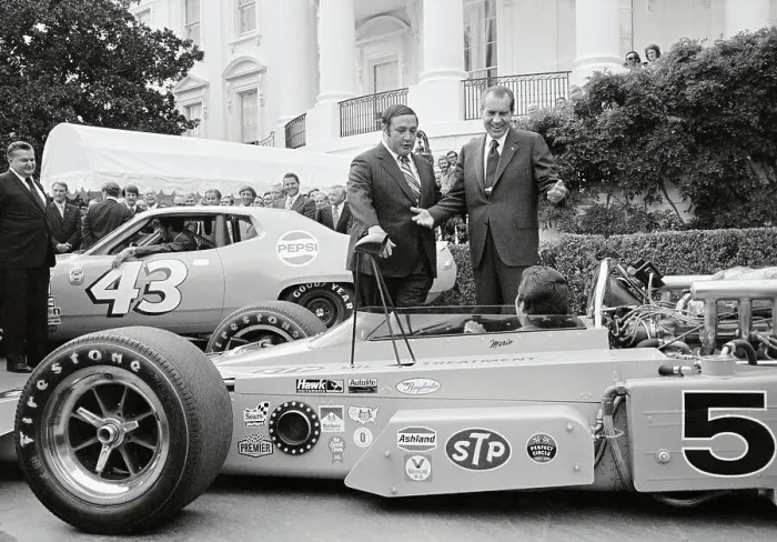 Framed Print : Richard Nixon Covering His Ear from Load Engine Roar