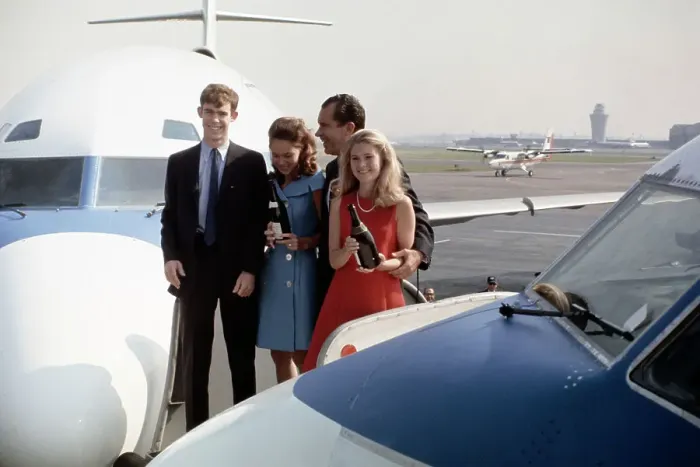 Framed Print : Richard Nixon And Daughters Christening Campaign Planes Framed Print : Richard Nixon And Daughters Christening Campaign Planes