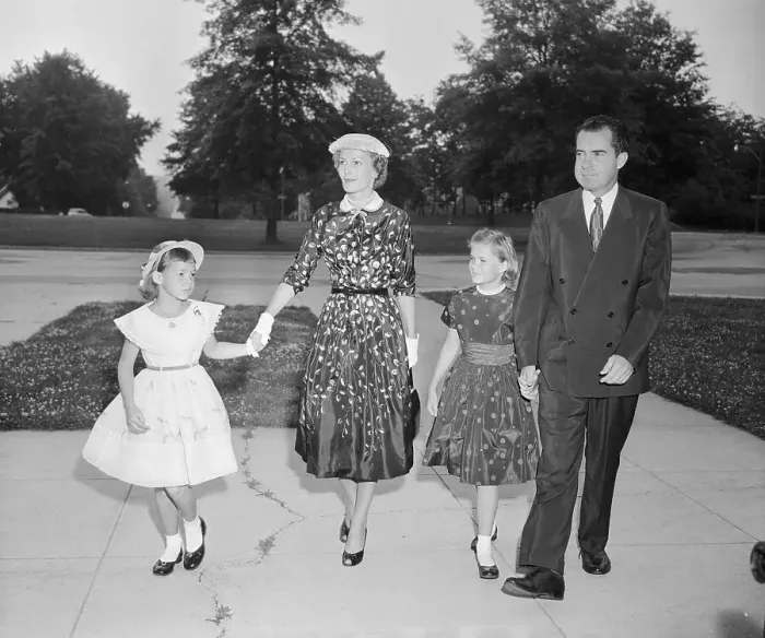 Framed Print : Richard Nixon with His Family Framed Print : Richard Nixon with His Family
