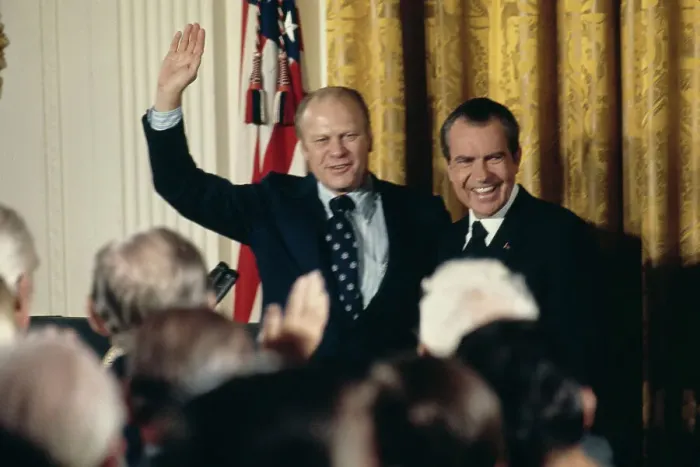 Framed Print : Richard Nixon with Gerald Ford