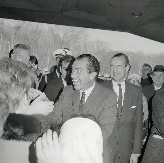 Framed Print : Richard Nixon Greeting CIA Employees with Richard Helms Framed Print : Richard Nixon Greeting CIA Employees with Richard Helms