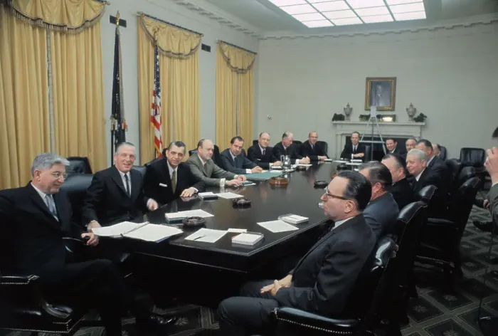 Framed Print : Richard Nixon Holding Meeting with Cabinet Framed Print : Richard Nixon Holding Meeting with Cabinet