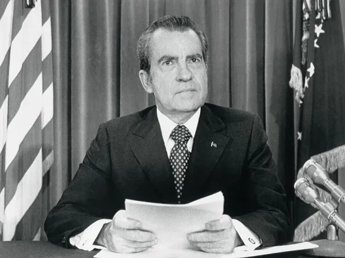 Framed Print : Richard Nixon Holding Papers Framed Print : Richard Nixon Holding Papers