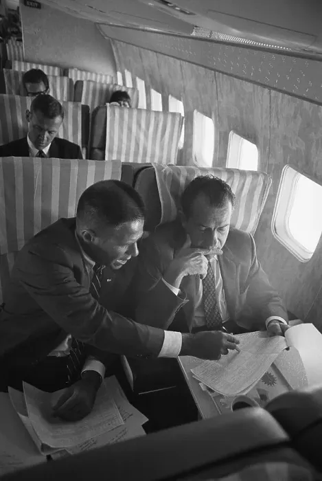 Framed Print : Richard Nixon And H.R. Haldeman on Plane Framed Print : Richard Nixon And H.R. Haldeman on Plane