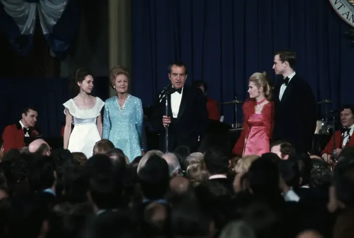 Framed Print : Richard Nixon At Inaugural Ball W / Family Framed Print : Richard Nixon At Inaugural Ball W / Family