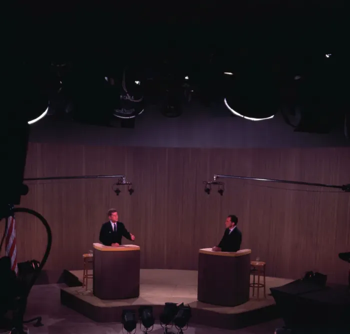 Framed Print : Richard Nixon and John F. Kennedy Debate Framed Print : Richard Nixon and John F. Kennedy Debate