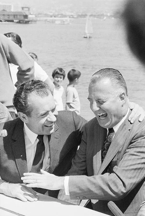 Framed Print : Richard Nixon Laughing with Spiro Agnew Framed Print : Richard Nixon Laughing with Spiro Agnew