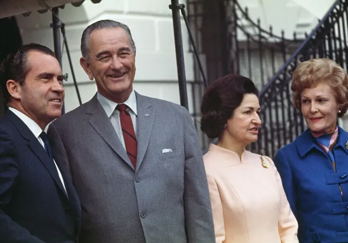 Framed Print : Richard Nixon And Lyndon Johnson Framed Print : Richard Nixon And Lyndon Johnson