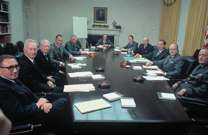 Framed Print : Richard Nixon Meeting with Security Council Framed Print : Richard Nixon Meeting with Security Council