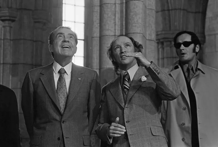 Framed Print : Richard Nixon and Pierre Elliott Trudeau Observing Framed Print : Richard Nixon and Pierre Elliott Trudeau Observing