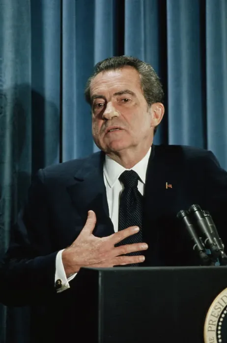 Framed Print : Richard Nixon During Press Conference Framed Print : Richard Nixon During Press Conference