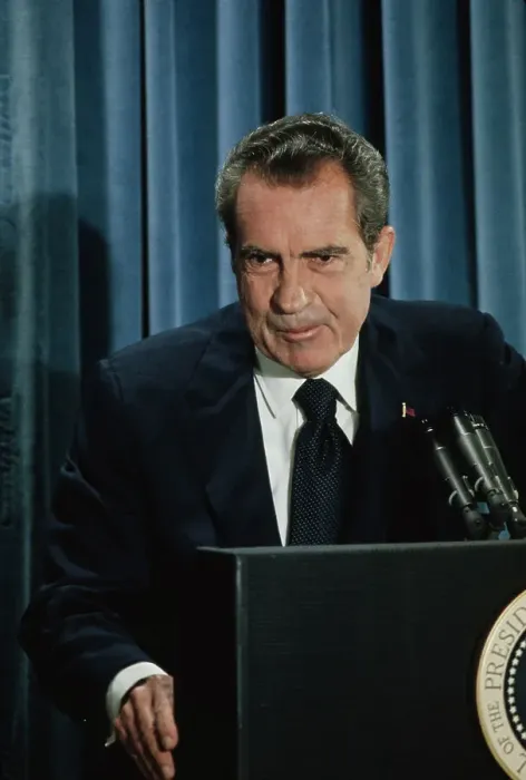 Framed Print : Richard Nixon During Press Conference Framed Print : Richard Nixon During Press Conference