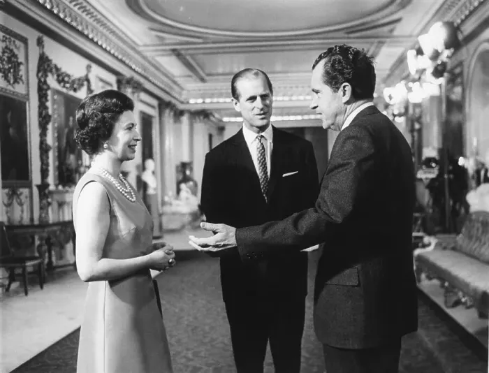 Framed Print : Richard Nixon With Queen Elizabeth and Prince Philip Framed Print : Richard Nixon With Queen Elizabeth and Prince Philip