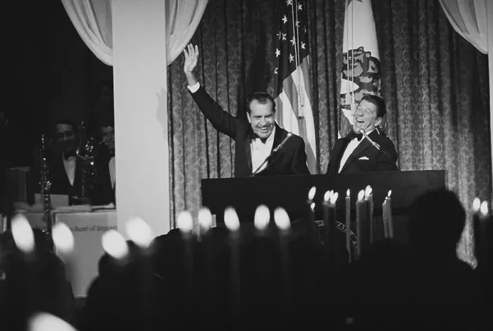 Framed Print : Richard Nixon and Ronald Reagan Laughing Framed Print : Richard Nixon and Ronald Reagan Laughing