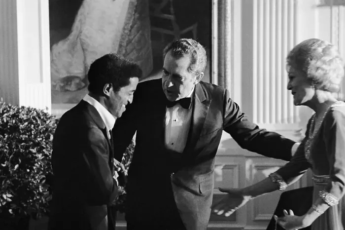 Framed Print : Richard Nixon and Sammy Davis Jr. Talking Together Framed Print : Richard Nixon and Sammy Davis Jr. Talking Together