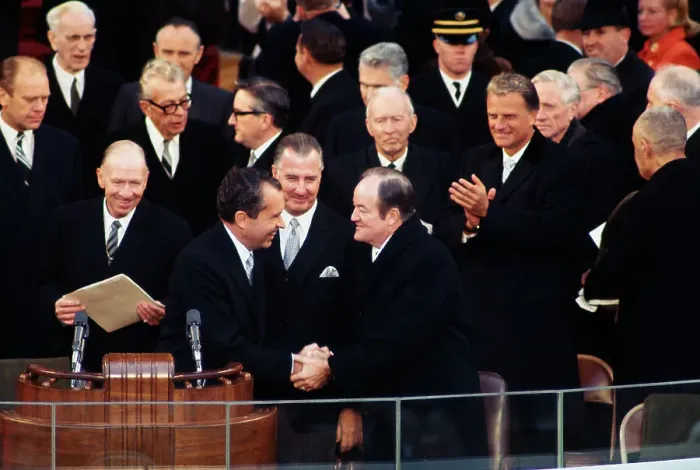 Framed Print : Richard Nixon Shakes Hands with Hubert Humphrey at Inauguration Framed Print : Richard Nixon Shakes Hands with Hubert Humphrey at Inauguration