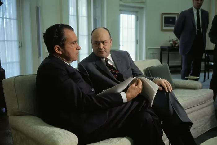 Framed Print : Richard Nixon Sitting with Melvin Laird Framed Print : Richard Nixon Sitting with Melvin Laird