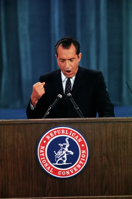 Framed Print : Richard Nixon Speaking and Gesturing at Podium Framed Print : Richard Nixon Speaking and Gesturing at Podium