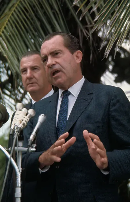 Framed Print : Richard Nixon Speaking at News Conference Framed Print : Richard Nixon Speaking at News Conference