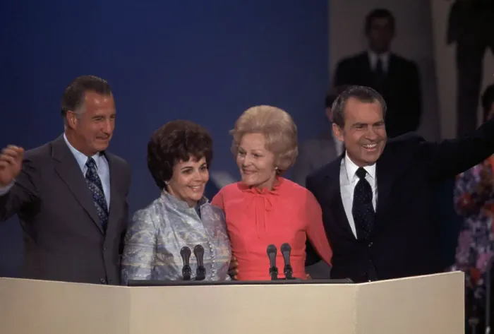 Framed Print : Richard Nixon and Spiro Agnew with Their Wives Framed Print : Richard Nixon and Spiro Agnew with Their Wives