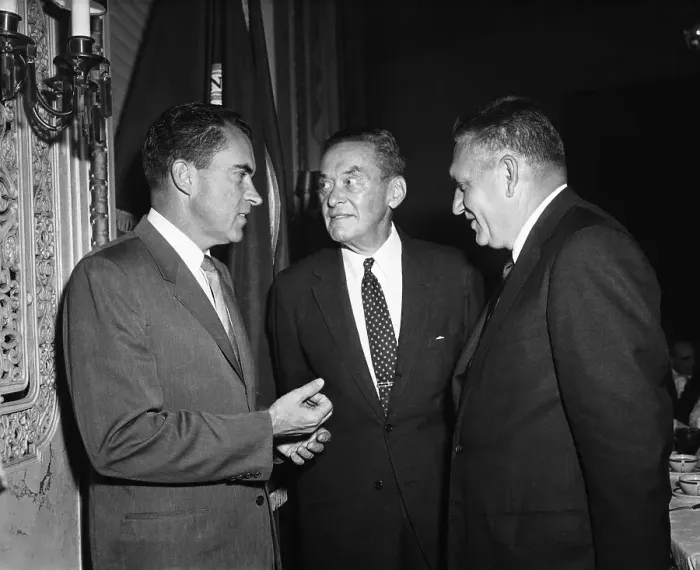Framed Print : Richard Nixon Talking with Walter Lippman Framed Print : Richard Nixon Talking with Walter Lippman