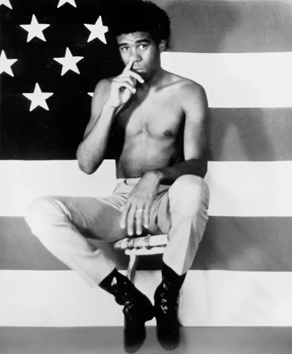 Framed Print : Richard Pryor In Front Of An American Flag Framed Print : Richard Pryor In Front Of An American Flag