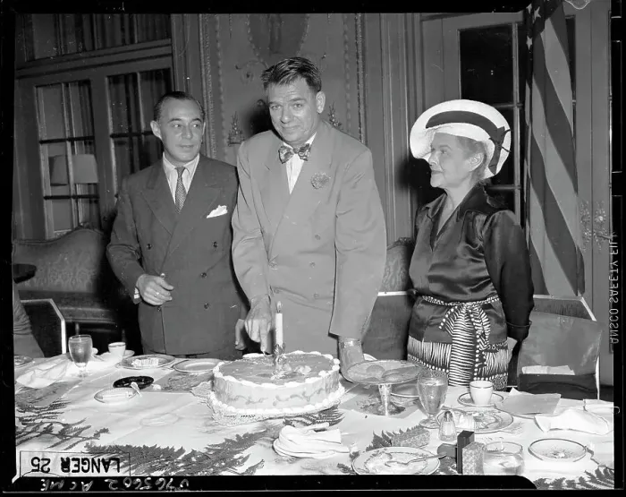 Framed Print : Richard Rodgers, Oscar Hammerstein at Birthday Party Framed Print : Richard Rodgers, Oscar Hammerstein at Birthday Party