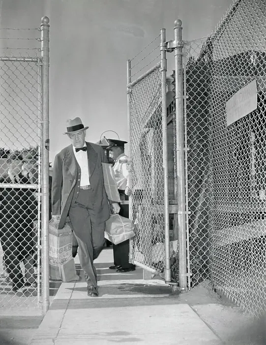 Framed Print : Richard Whitney Walking Through Prison Gates Framed Print : Richard Whitney Walking Through Prison Gates