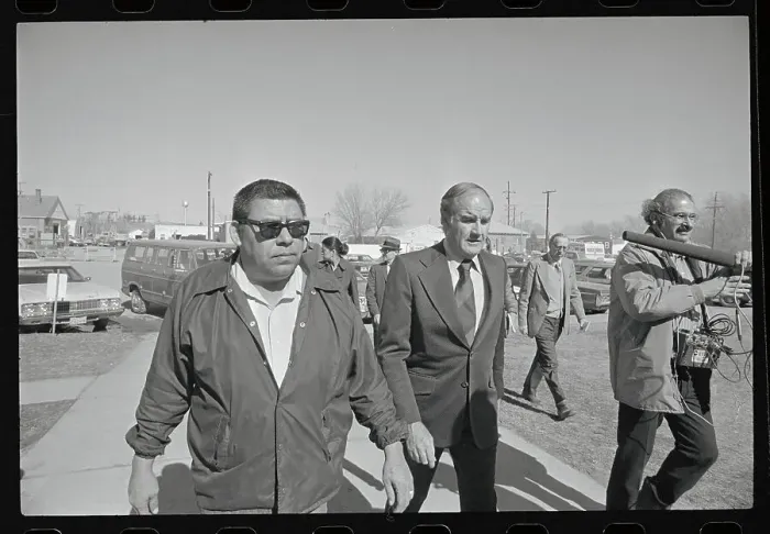 Framed Print : Richard Wilson Arriving at Indian Affairs Building Framed Print : Richard Wilson Arriving at Indian Affairs Building