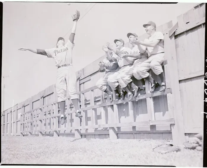 Framed Print : Richie Ashburn Jumping into the Air Framed Print : Richie Ashburn Jumping into the Air