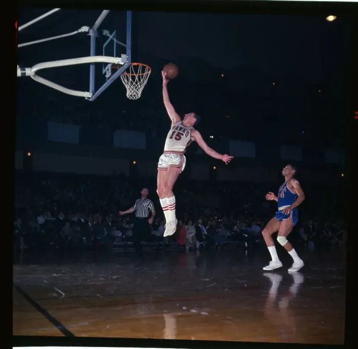 Framed Print : Richie Guerin in Action on Basketball Court Framed Print : Richie Guerin in Action on Basketball Court