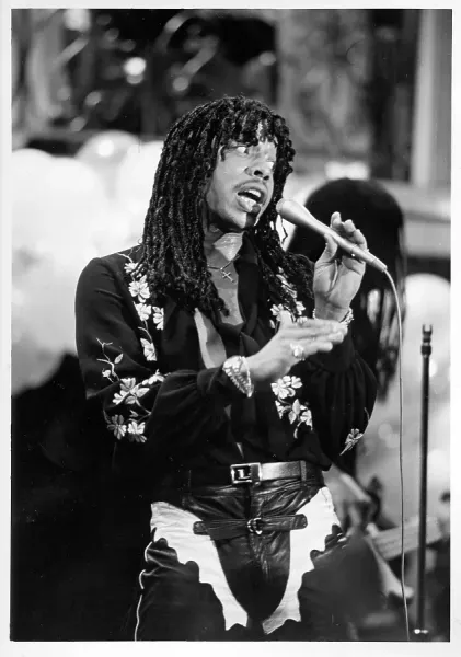 Rick James Performing Live Print circa 1981. Art Prints, Posters