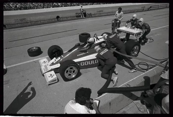 Framed Print : A Rick Mears Pit Stop Framed Print : A Rick Mears Pit Stop