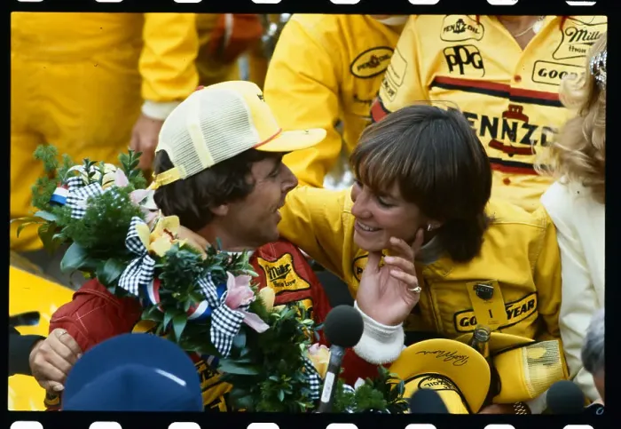 Framed Print : Rick Mears with Woman After Indy 500 Framed Print : Rick Mears with Woman After Indy 500