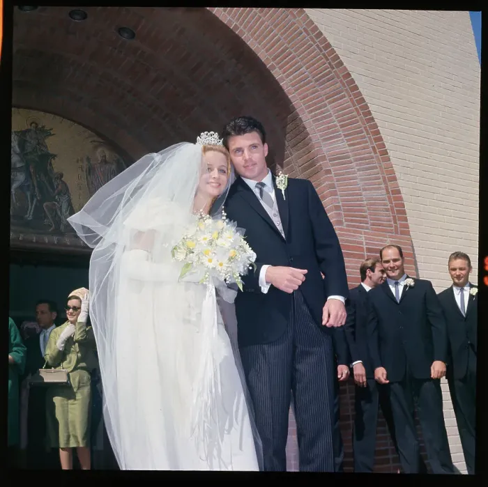 Framed Print : Rick Nelson and Kirs Harmon Leaving Church After Wedding Ceremony Framed Print : Rick Nelson and Kirs Harmon Leaving Church After Wedding Ceremony