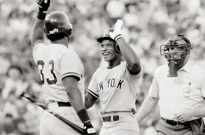Framed Print : Rickey Henderson Gets High Five Framed Print : Rickey Henderson Gets High Five